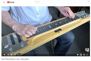 Doug Beaumier playing "Can't Help Falling in Love" on his Fender lap steel guitar.