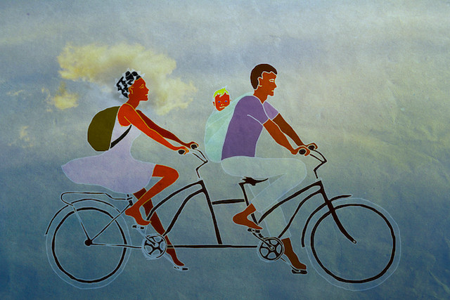 Couple on a bike