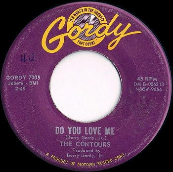 Scan of the original Gordy Records label for "Do You Love Me"