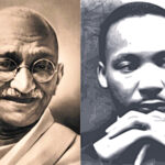 Gandhi and Martin Luther King Jr. portraits