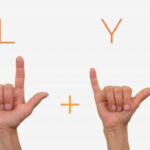 Step-by-step guide to forming the I-L-Y sign in American Sign Language, showing hand positions for I, L, and Y.