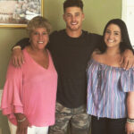 Josh with his mom and sister, right, who has sadly passed away